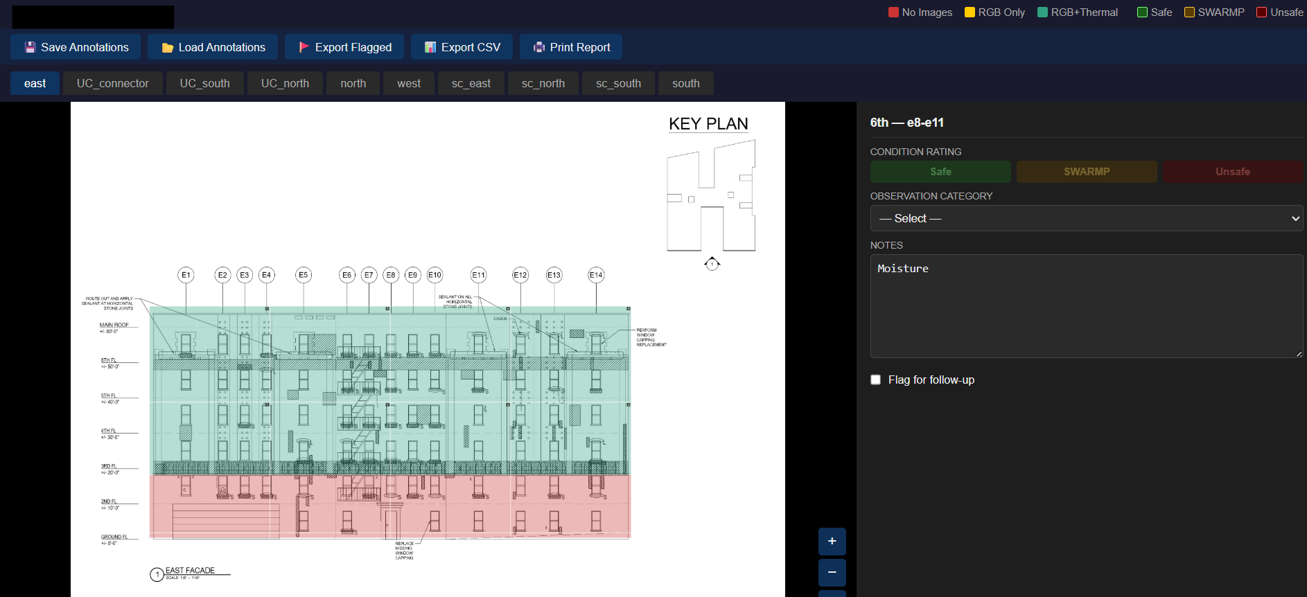 Facade inspection viewer screenshot